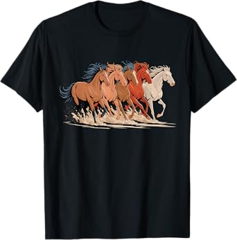 Magical and Funny Horse lover Gifts Unisex Adult Horses T-Shirt Black Small Crew Neck Short Sleeve T-Shirt