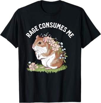 Hamster Rage Consumes Me Colorful Design T-Shirt