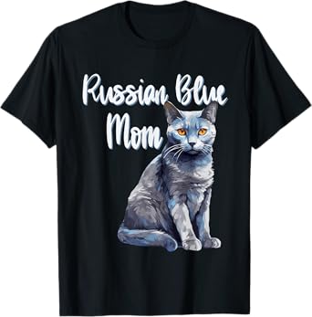 Russian Blue Cats Mum Cat Mom Pet Friend Men Women T-Shirt