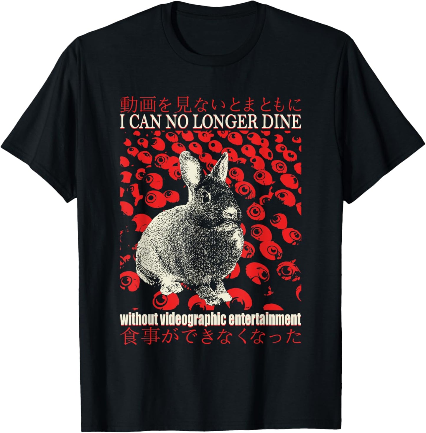 I Can No Longer Dine Rabbit Vintage Japanese T-Shirt
