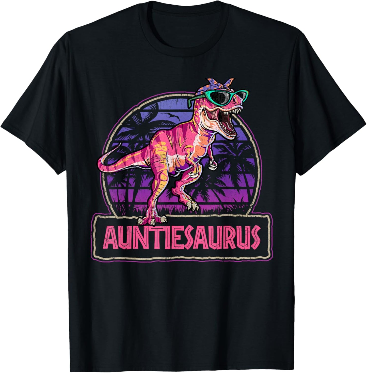 Auntiesaurus T Rex Dinosaur Auntie Saurus Family Matching T-Shirt
