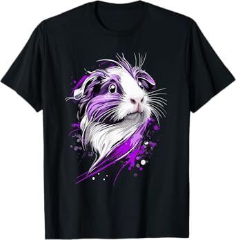 Guinea Pig with Purple Splashes T-Shirt