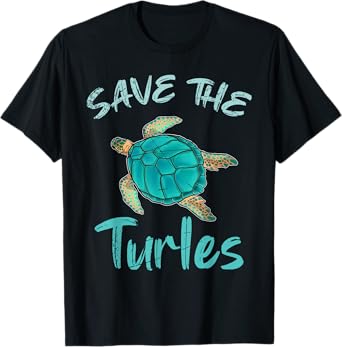 Save The Turtles Ocean Animal Rights Activist Sea Turtle T-Shirt
