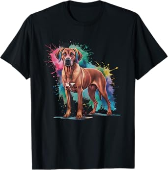Men Woman Colorful Watercolor Rhodesian Ridgeback T-Shirt