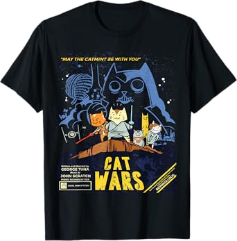 Cat Wars May The Catmint Be With You Funny Cat Lovers Gift T-Shirt for Men Women Girls Kids