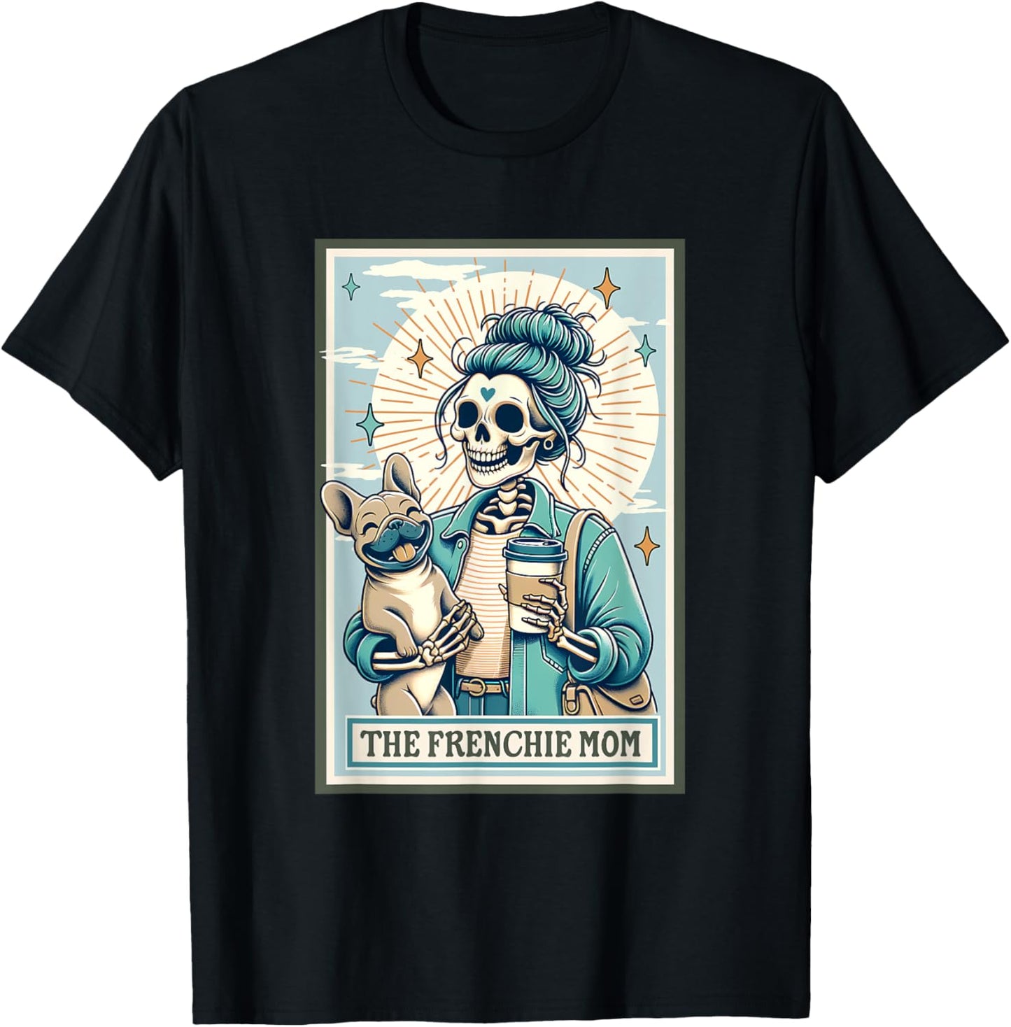 The French Bulldog Mom Skeleton Spooky Halloween T-Shirt