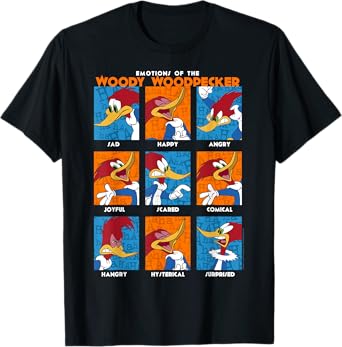 Woody Woodpecker Emotions Vintage Panel Poster T-Shirt