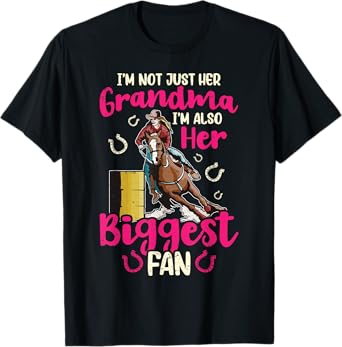 Grandma Barrel Racer Fan Barrel Racing Horse Rodeo Women T-Shirt