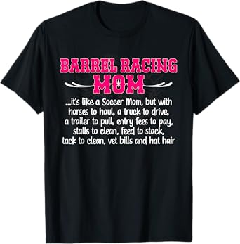 Barrel Racing Mom Definition Mom Of A Barrel Racer Mom T-Shirt