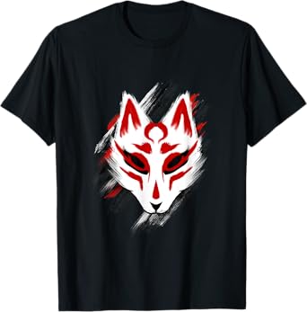 yokai shirt Kitsune mask traditional japanese art t shirt T-Shirt