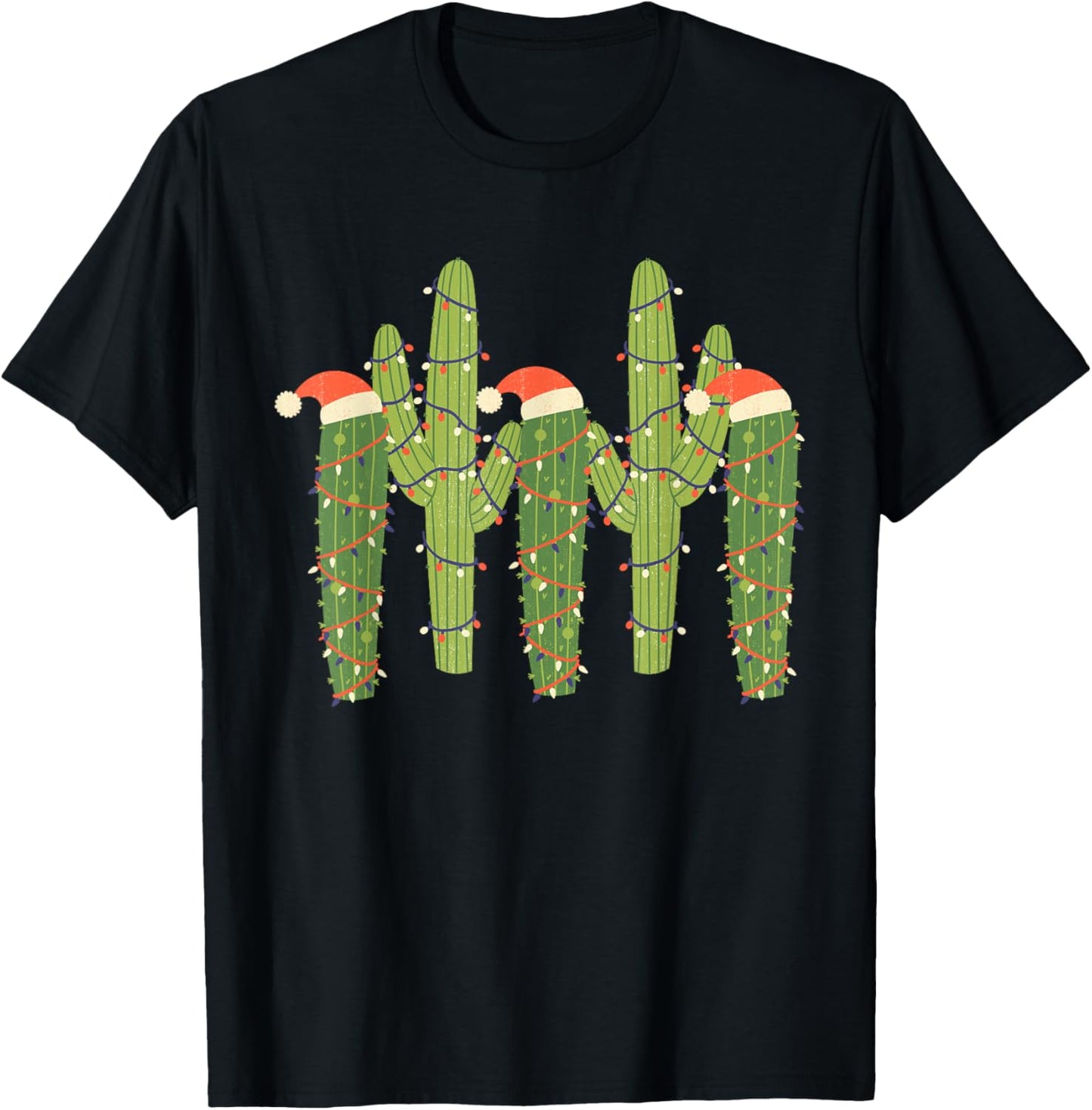 Christmas Cactus Desert Vintage Saguaro Cactus Plants Lover T-Shirt