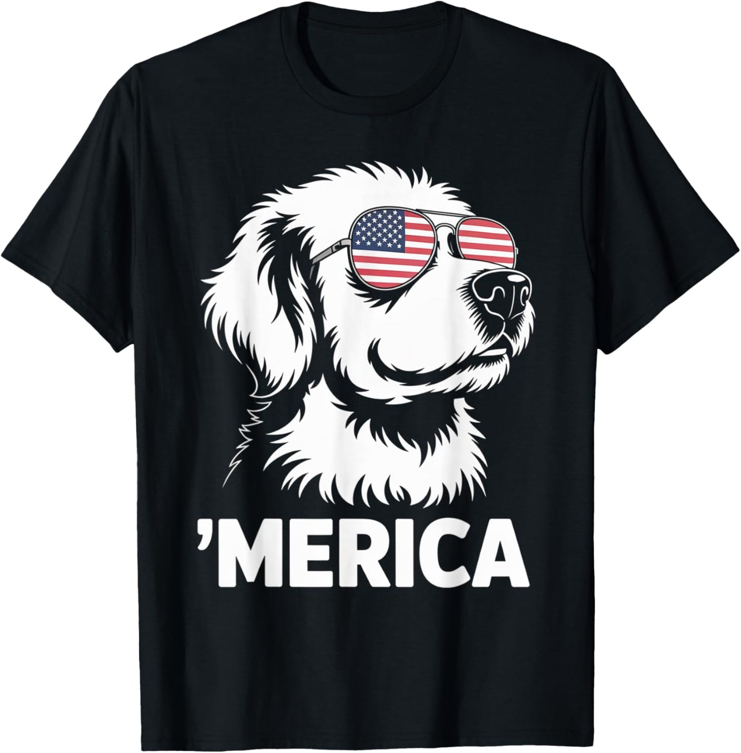 Golden Retriever 4th Of July Merica Dog Patriotic T-Shirt