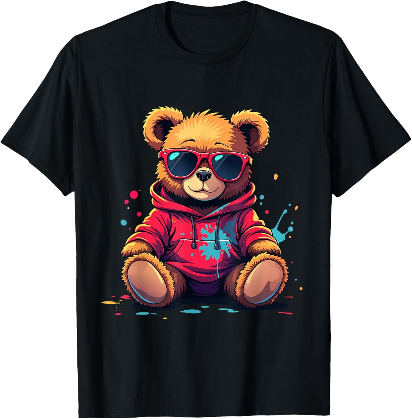 Colorful Teddy Watercolor Funny Tie Dye Bear T-Shirt