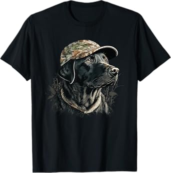 Labrador Duck Hunting Partner Camo Hat Waterfowl Hunter Dog Men Women T-Shirt
