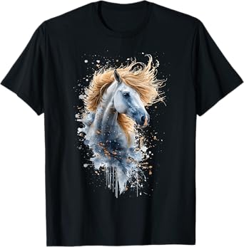 Majestic horse, a beautiful animal, watercolor style T-Shirt