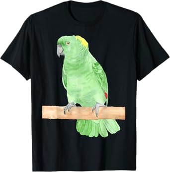 Yellow-naped amazon watercolor parrot T-Shirt