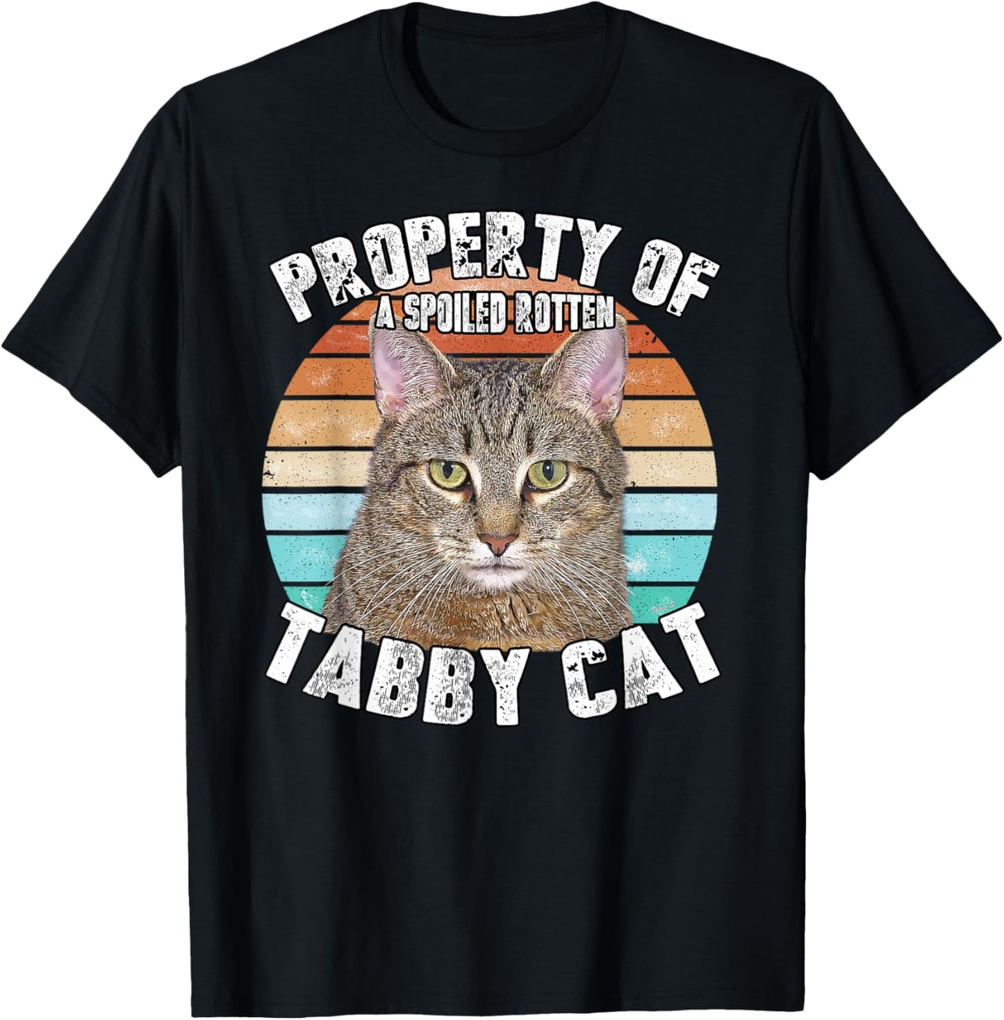 Cat Tabby Lover Vintage Eighties Style Cat Retro Gift T-Shirt