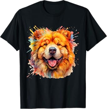Chow Portrait | Portrait Colour Artwork T-Shirt