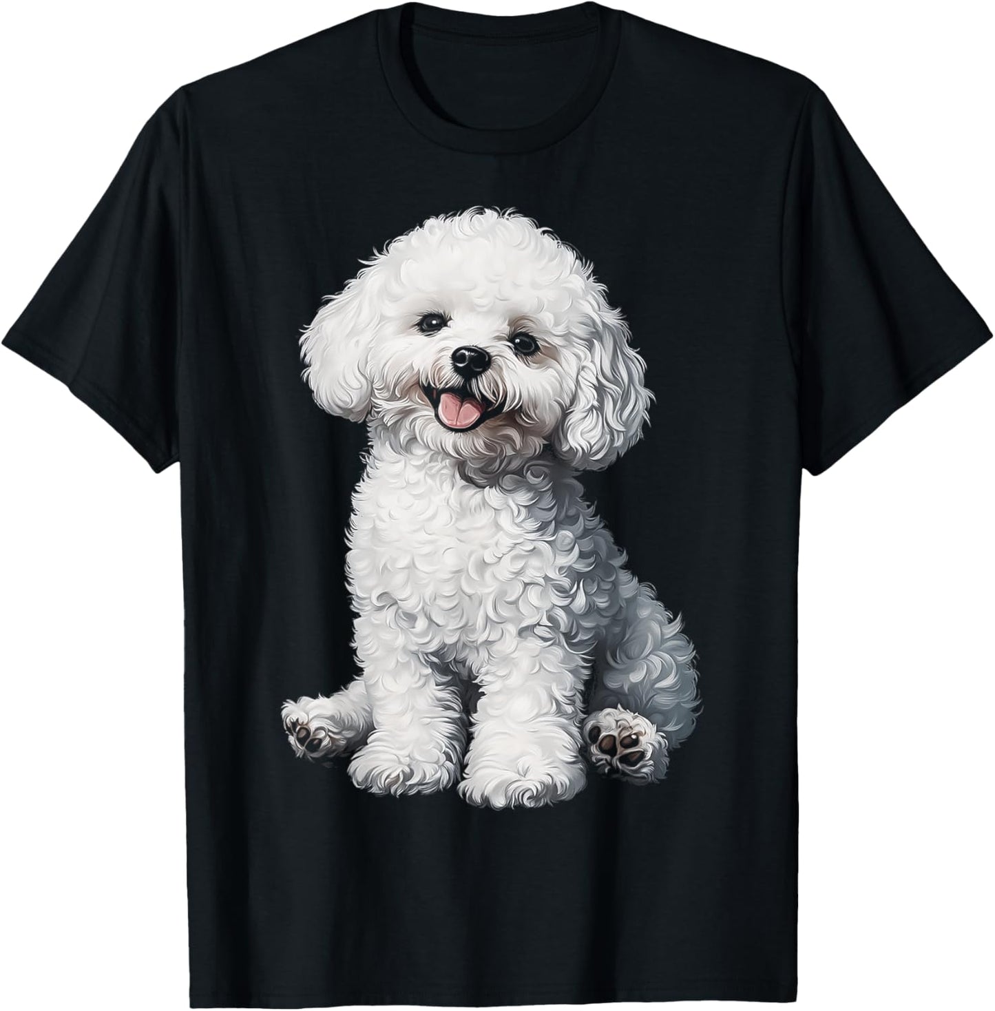 Bichon Frise Dog Motif Pet Illustration Bichon Frise T-Shirt