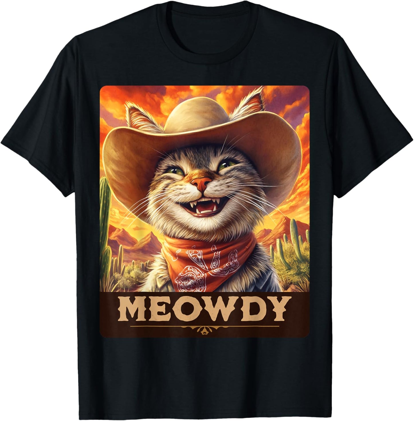 Meowdy, Cowboy: A Furry Friend in the Wild West, cat T-Shirt