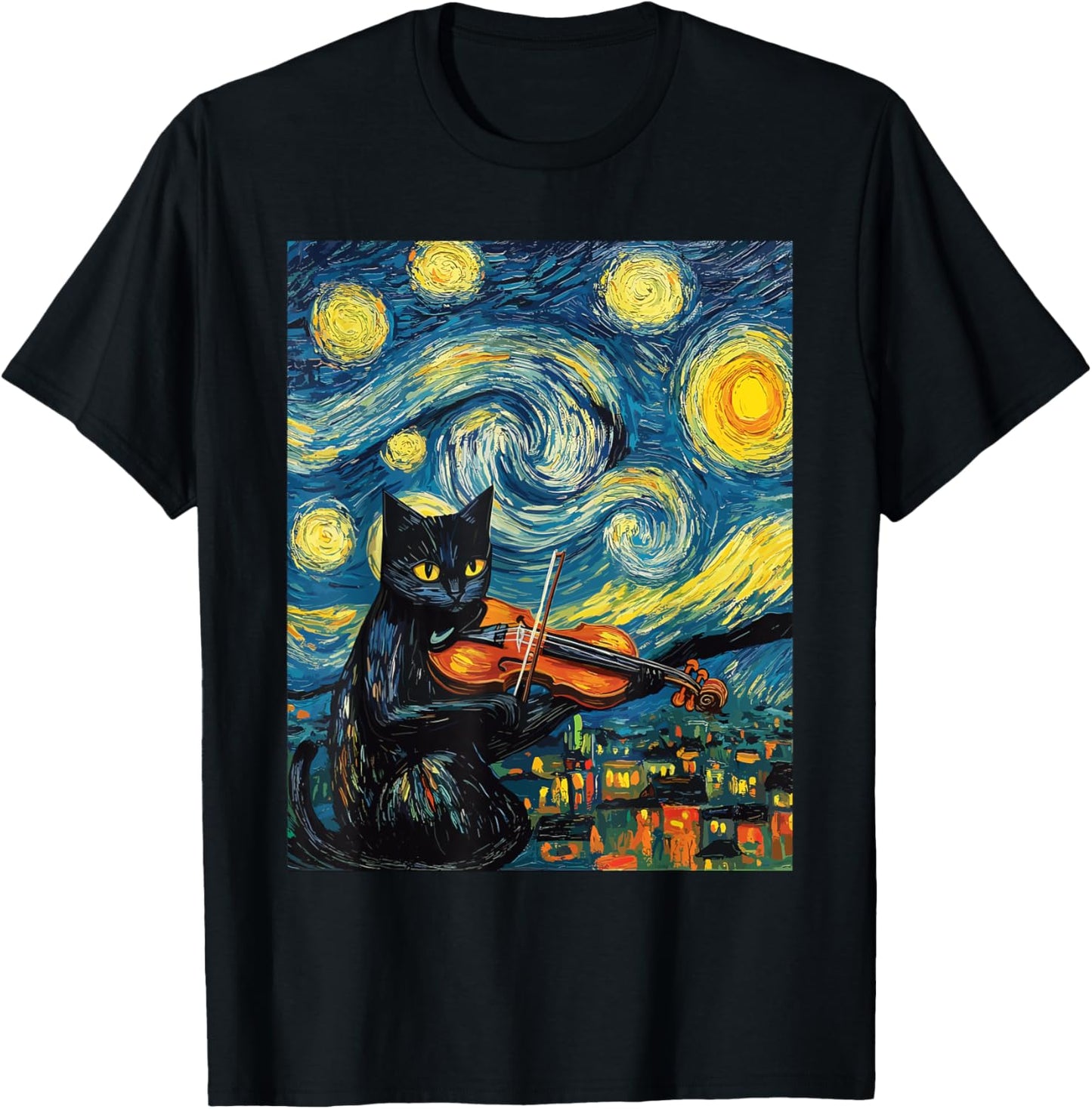 Funny Violin Viola Cat T-Shirt