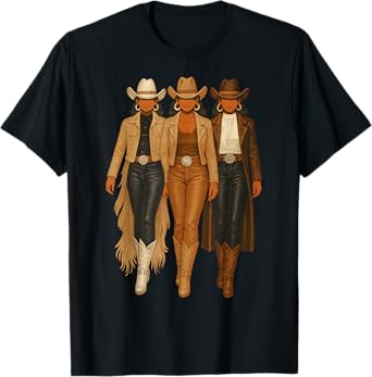 Juneteenth Black Cowgirl Western Tee Rodeo Country Women T-Shirt