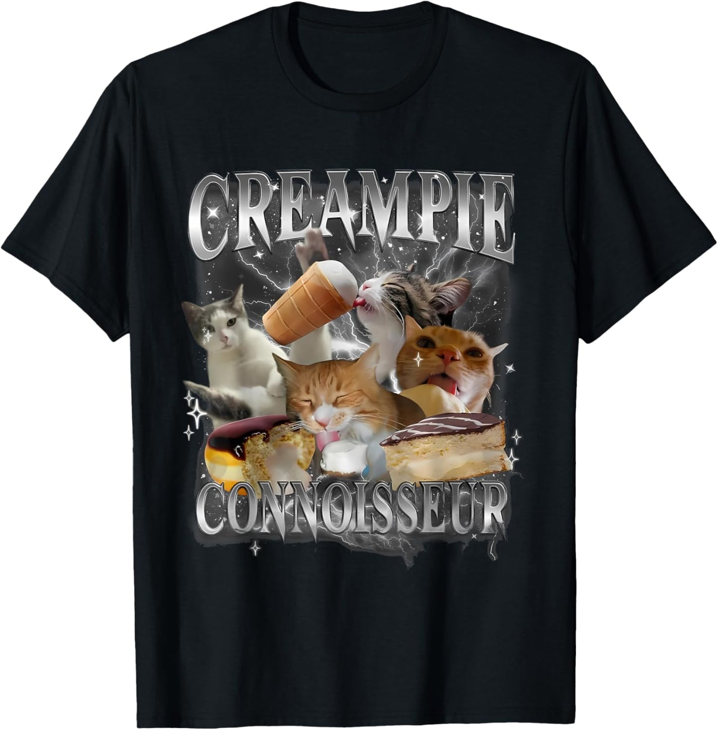 Creampie Connoisseur Meme Funny Adult Humor Unhinged Meme T-Shirt