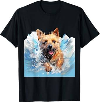 Splash Art Norwich Terrier - Norwich Terrier Splash Art T-Shirt