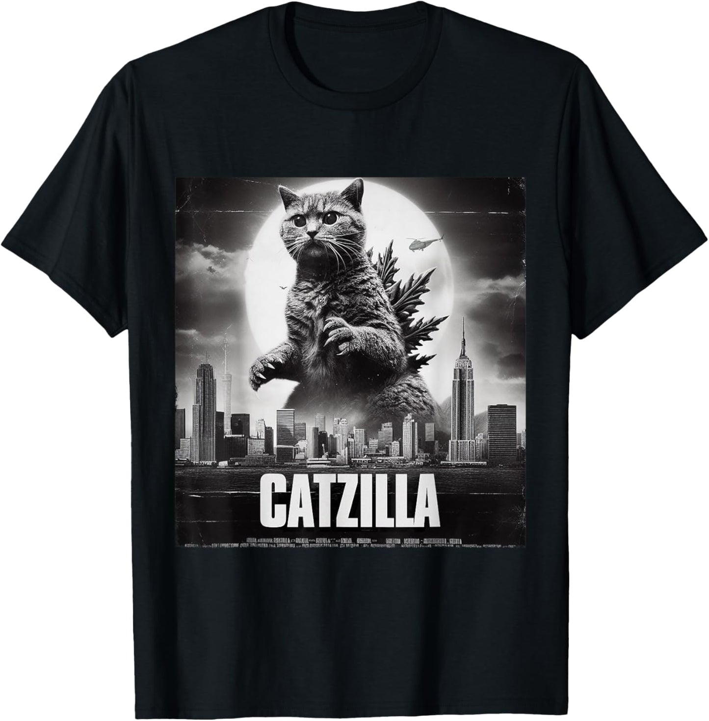 Catzilla Cat Japanese Art Funny T-Shirt