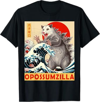 Opossum Japanese Art Funny Opossum Gifts For Men Women Kid T-Shirt