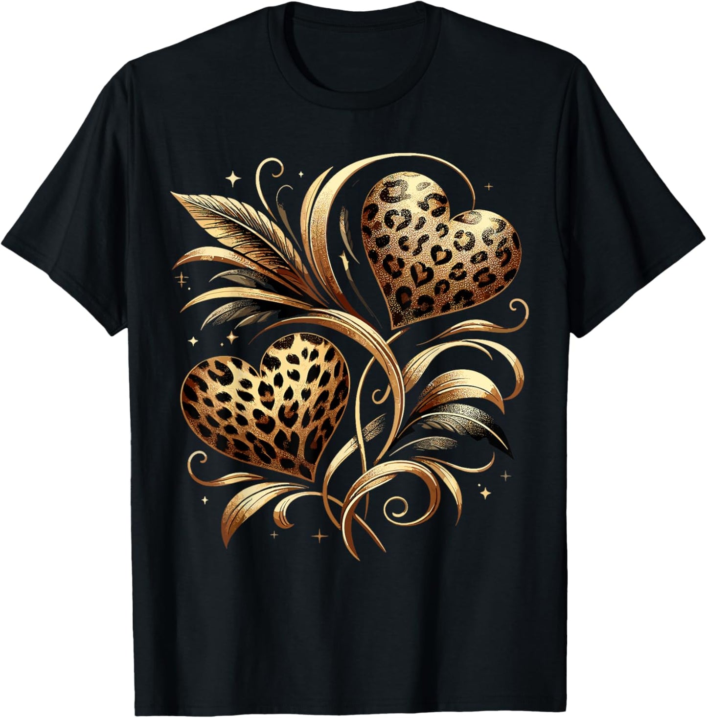 Cheetah Print Heart T-Shirt