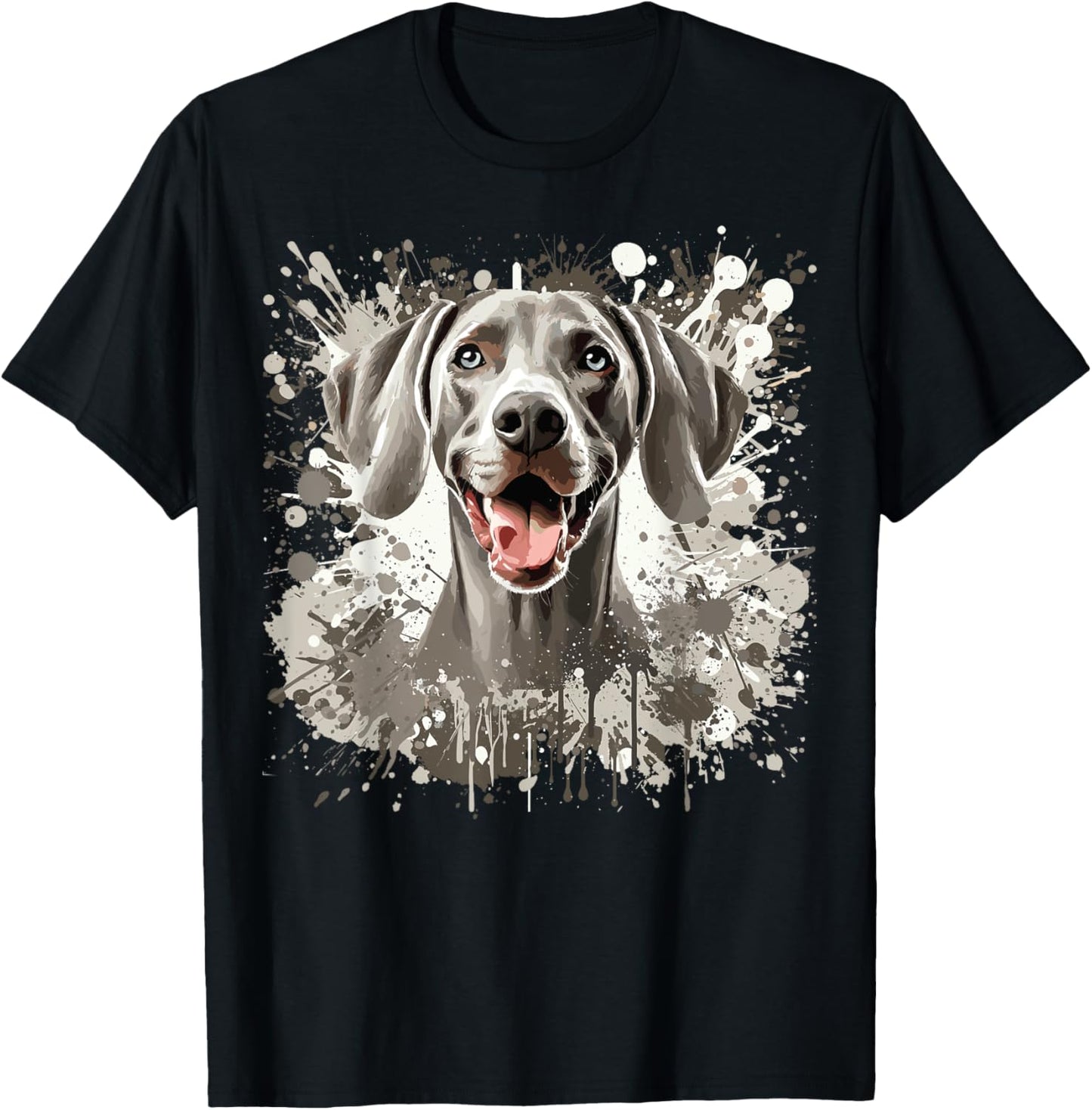 Weimaraner Splatter Art, Weimaraner Dog, Weimaraner T-Shirt