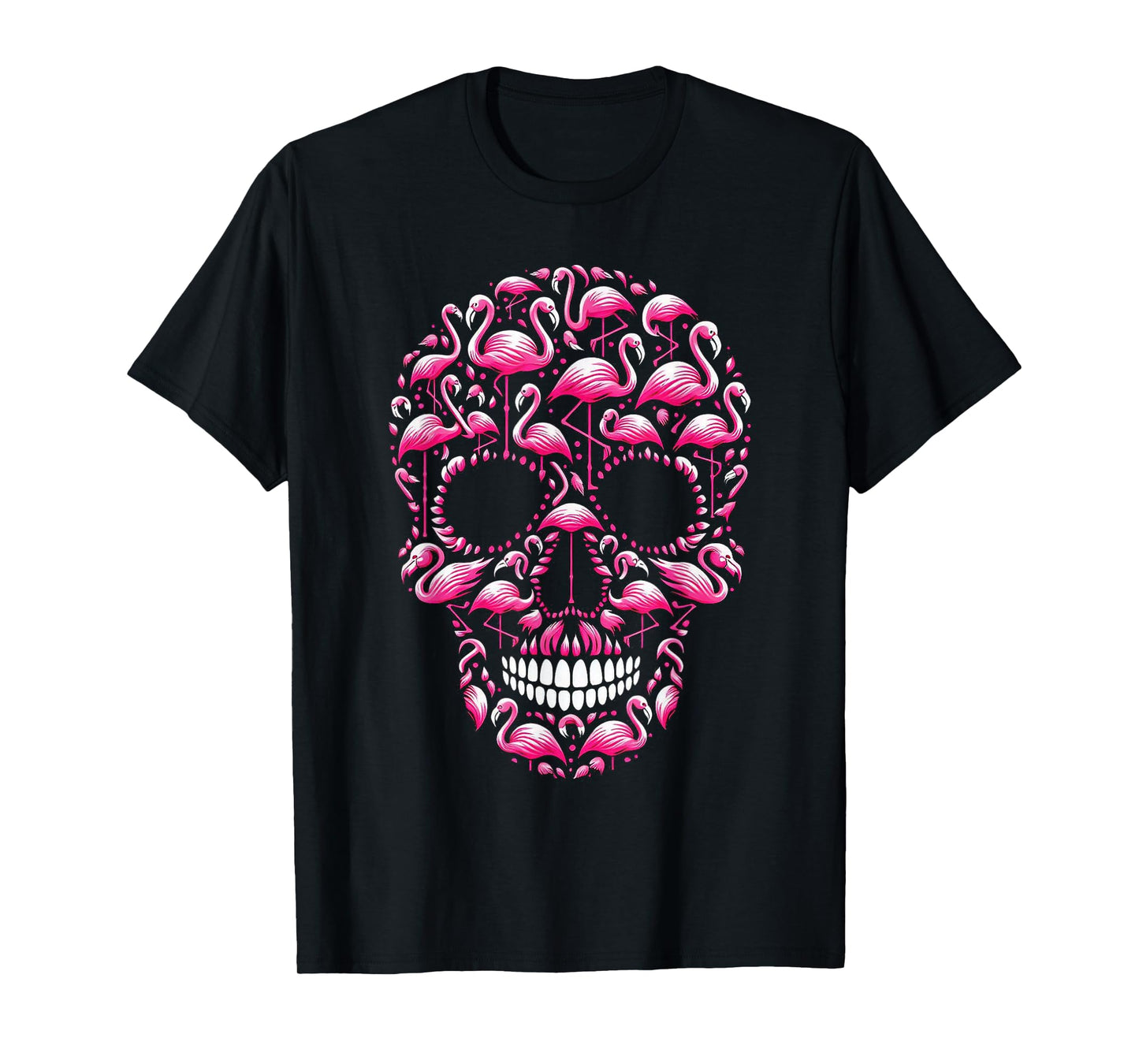 Flamingo Skull Halloween Party T-Shirt
