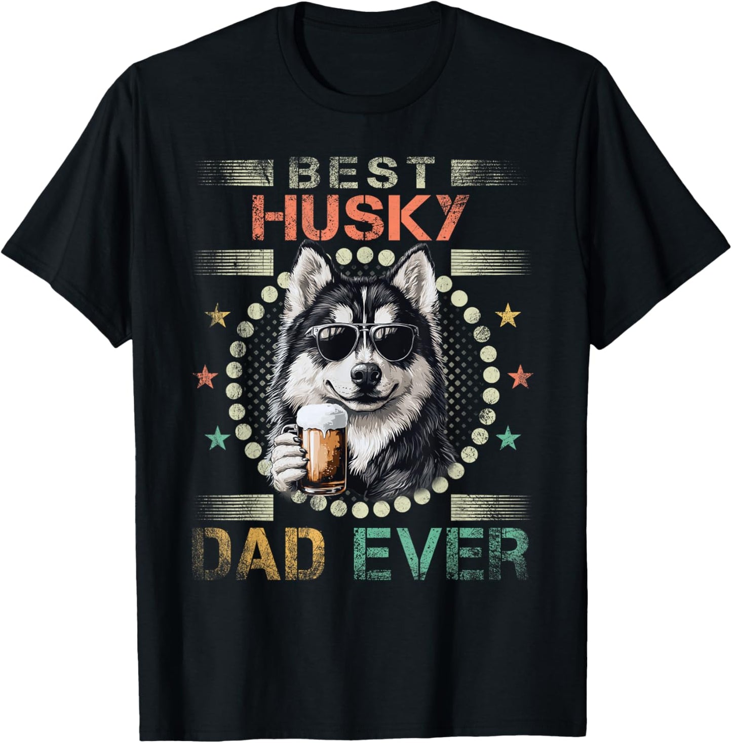 Husky Dad Dog Owner Funny Husky Dog Lover Dad T-shirt