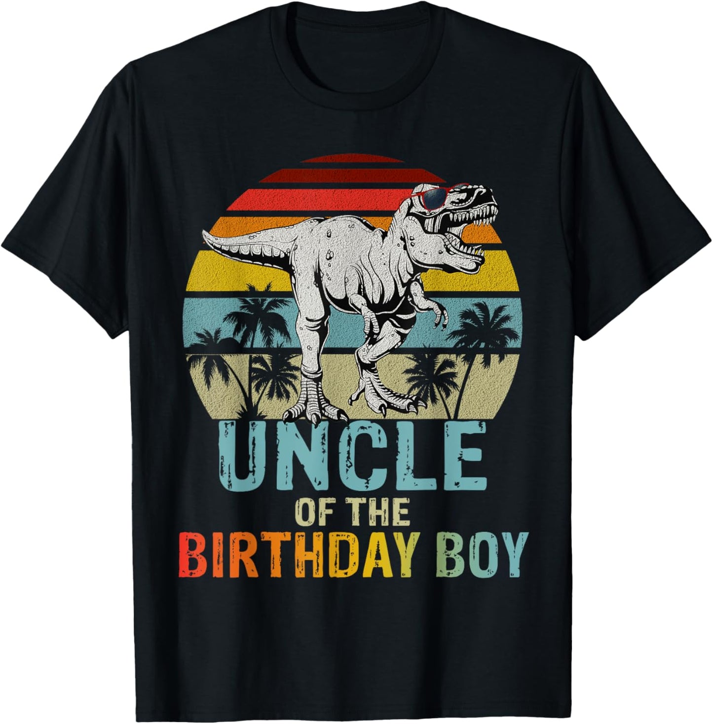 Uncle of the Birthday Boy Dinosaur T Rex Family Matching T-Shirt