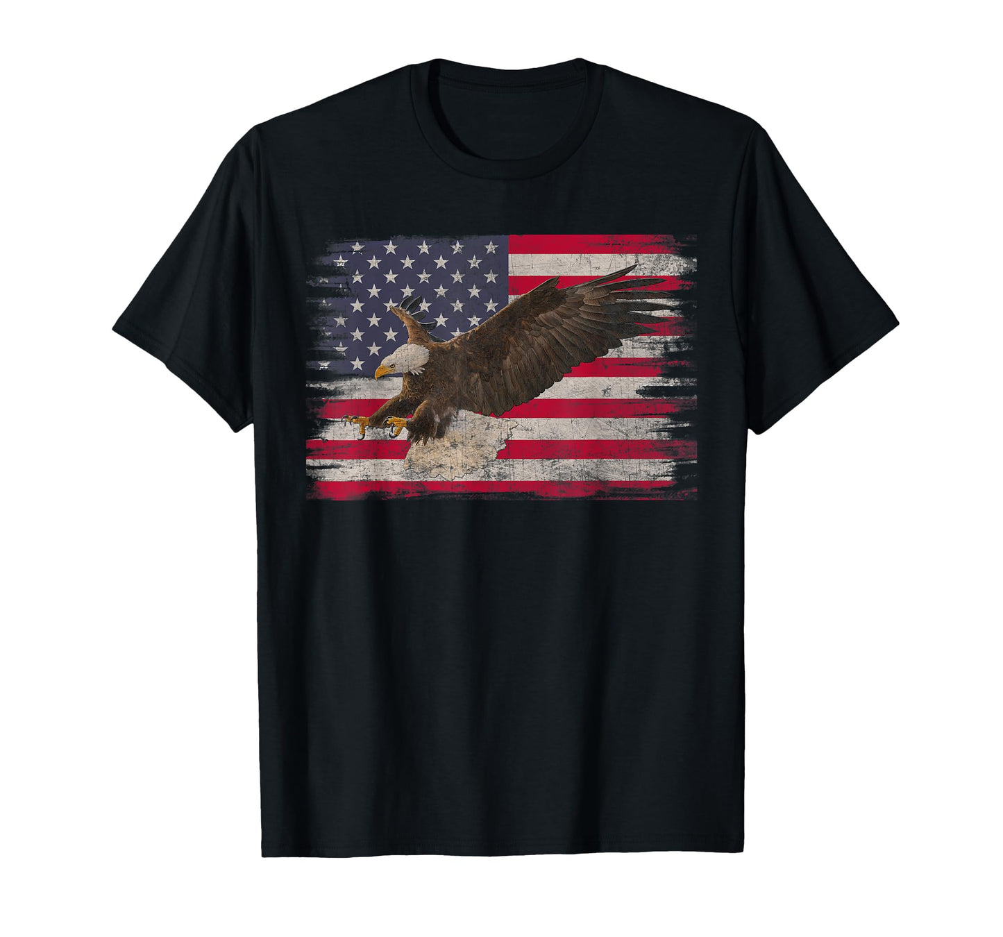 American Bald Eagle 4th Of July US Flag Patriotic Boys Men T-Shirt
