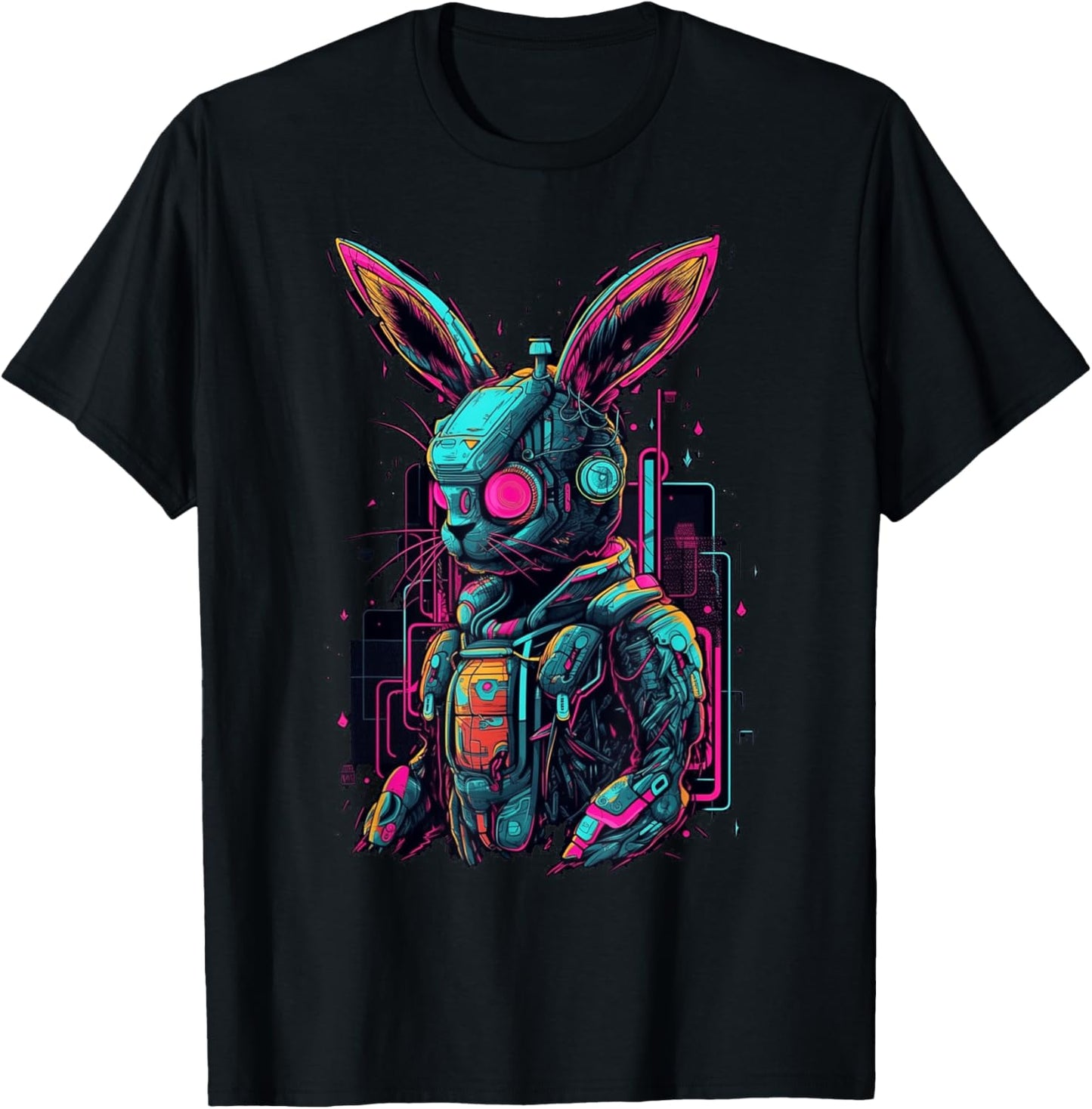 Cyberpunk Bunny Cyborg Rabbit | Cool Gamer Easter T-Shirt