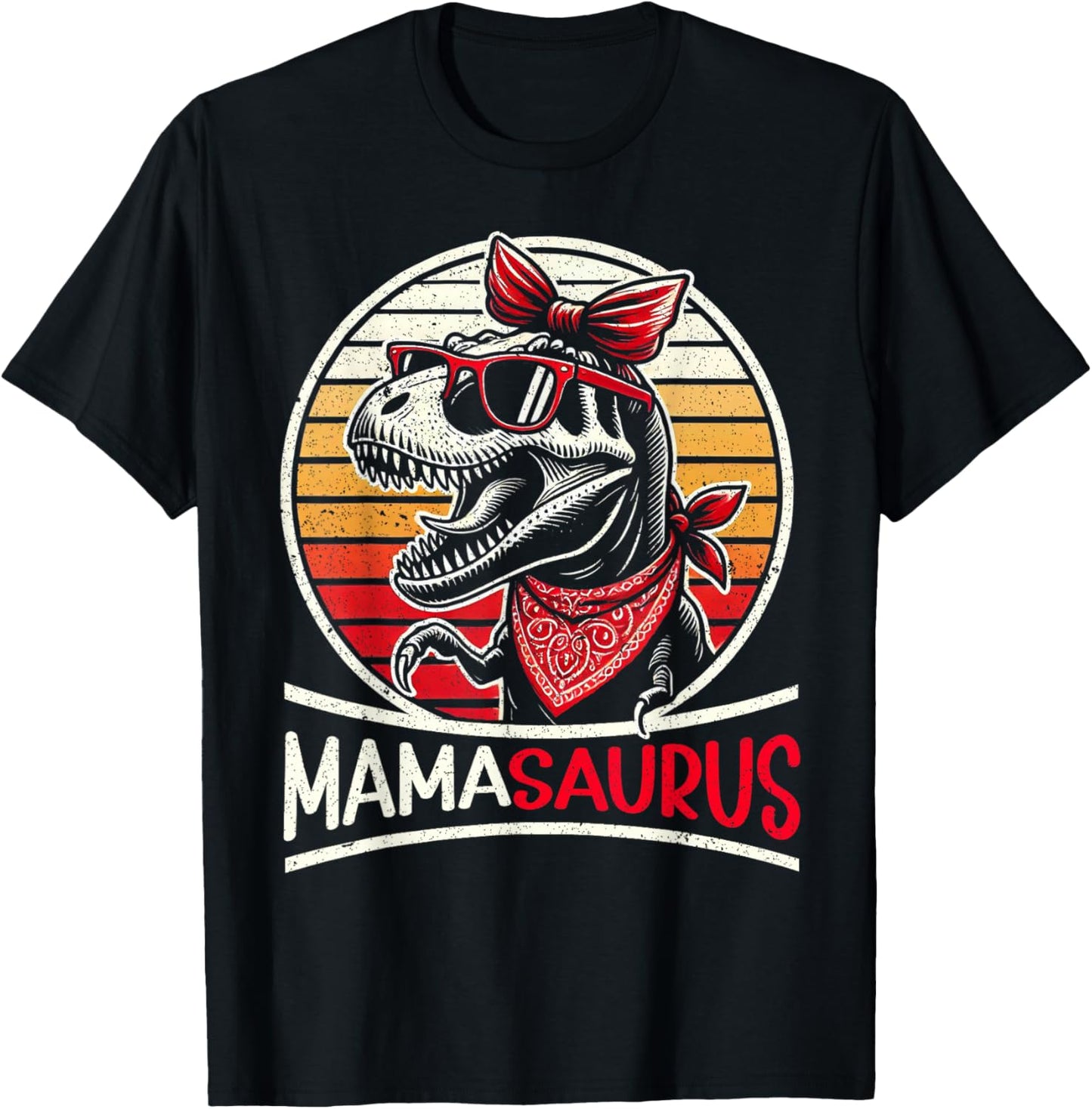 Mamasaurus T Rex Dinosaur T-Rex Mama Saurus Retro Women T-Shirt