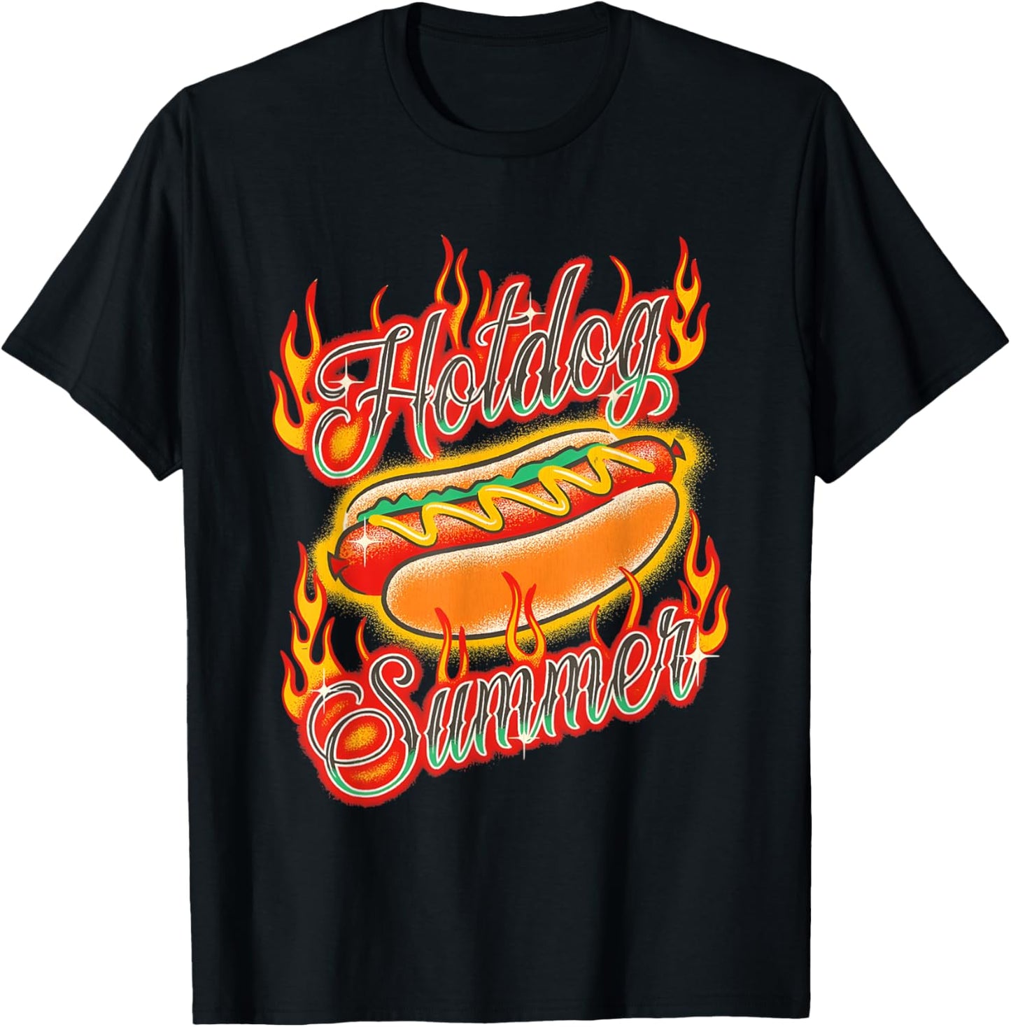 Hotdog Summer Retro Vintage Hot Dog Lover T-Shirt