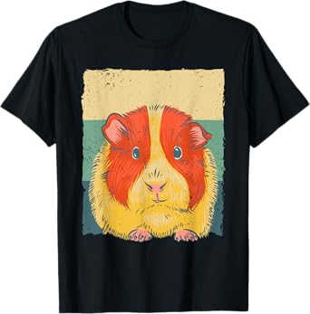 Cute Guinea Pig Design For Men Women Kids Vintage Guinea Pig T-Shirt