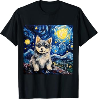 Starry Night Alaskan Klee Kai - Alaskan Klee Kai T-Shirt