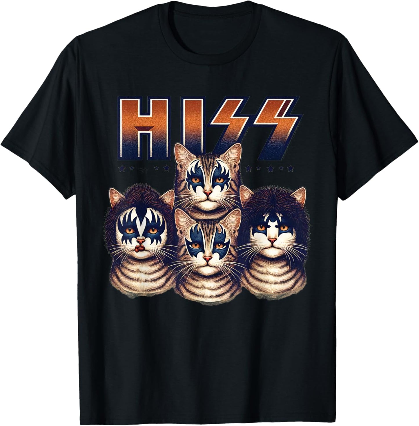 Hiss Cats Rock Kittens Rocking For Cat Lover Cat Mom Cat Dad T-Shirt