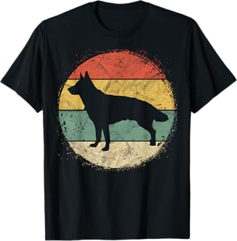 Circular Retro German Shepherd Owner Gift Shepard Dad Mom T-Shirt