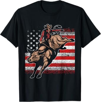 USA Bull Rider Cowboy T-Shirt