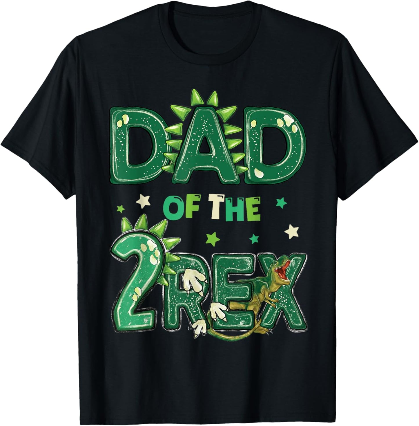 Dad Of The Two Rex Birthday Dinosaur Family Matching T-Shirt