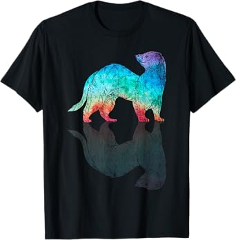 Colorful Pet Owner Animal Lover Rodent Ferret T-Shirt