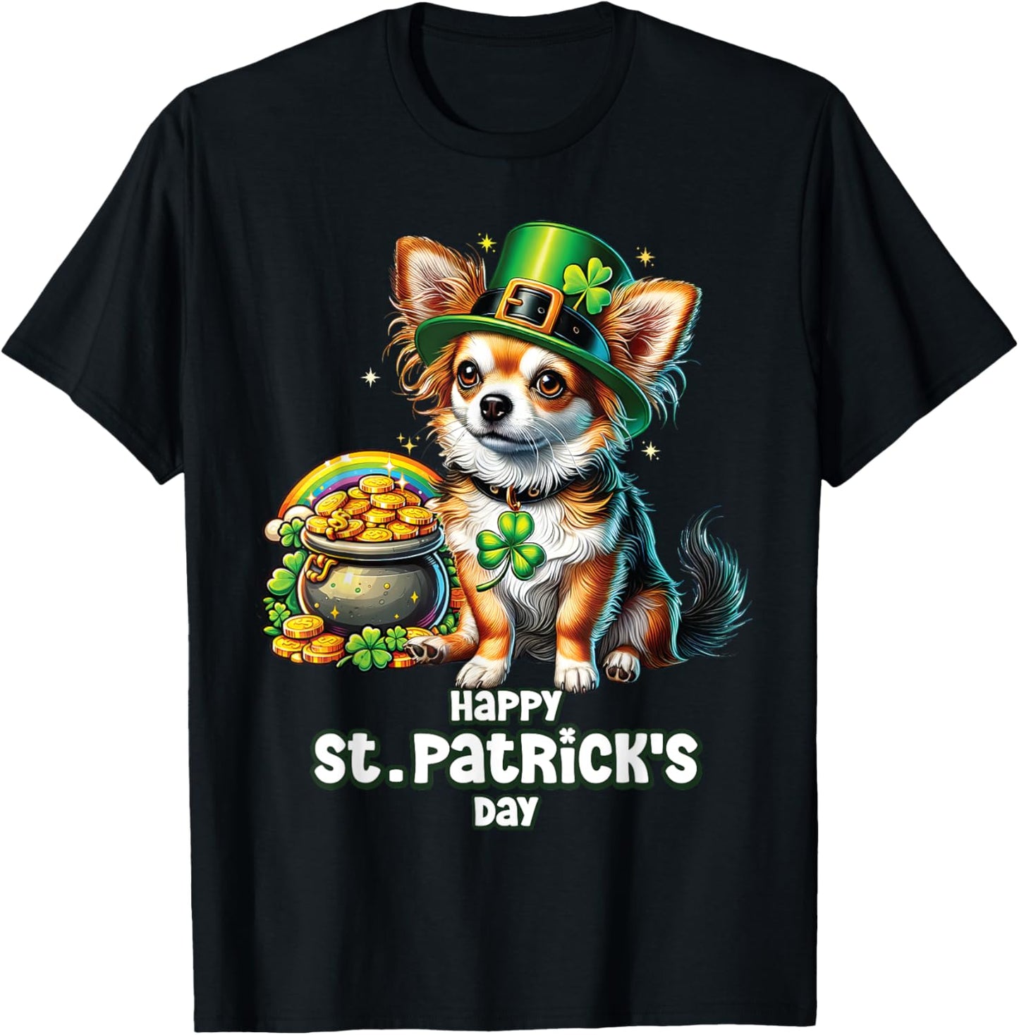 Irish Chihuahua dog Leprechaun Shamrock St. Patrick's Day T-Shirt