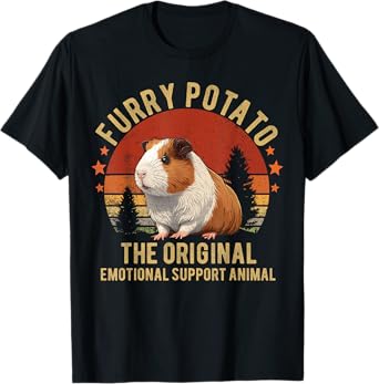 Retro Guinea Pig Shirt Furry Potato Vintage Guinea Pig Funny T-Shirt