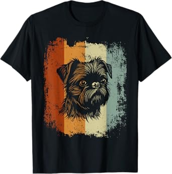 Retro Style Brussels Griffon Dog T-Shirt