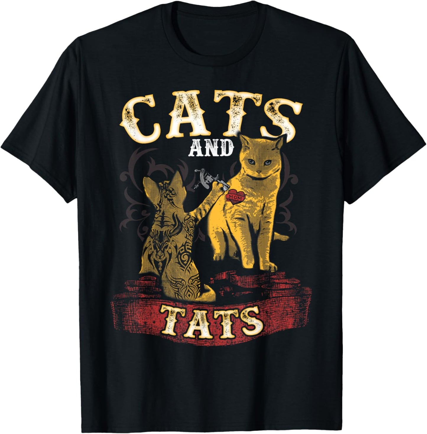 Cats And Tats - Funny Inked Cat Owner Tattoo Lover T-Shirt